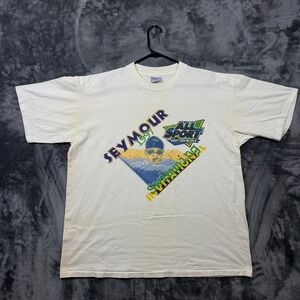 All Sport T-Shirt Mens XXL White Good 1997 Seymour Swimming Vintage Graphic USA